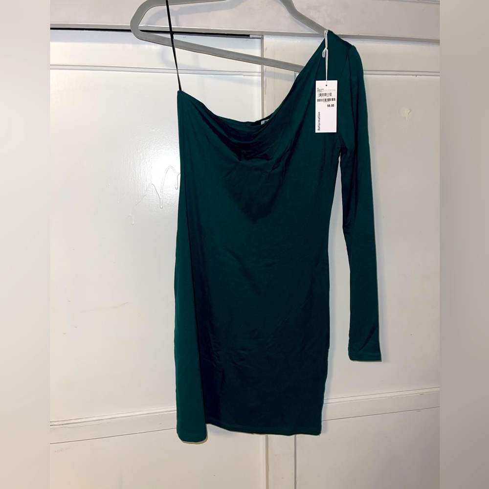 One shoulder Reformation Mini Dress